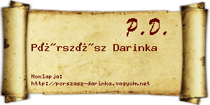 Pórszász Darinka névjegykártya